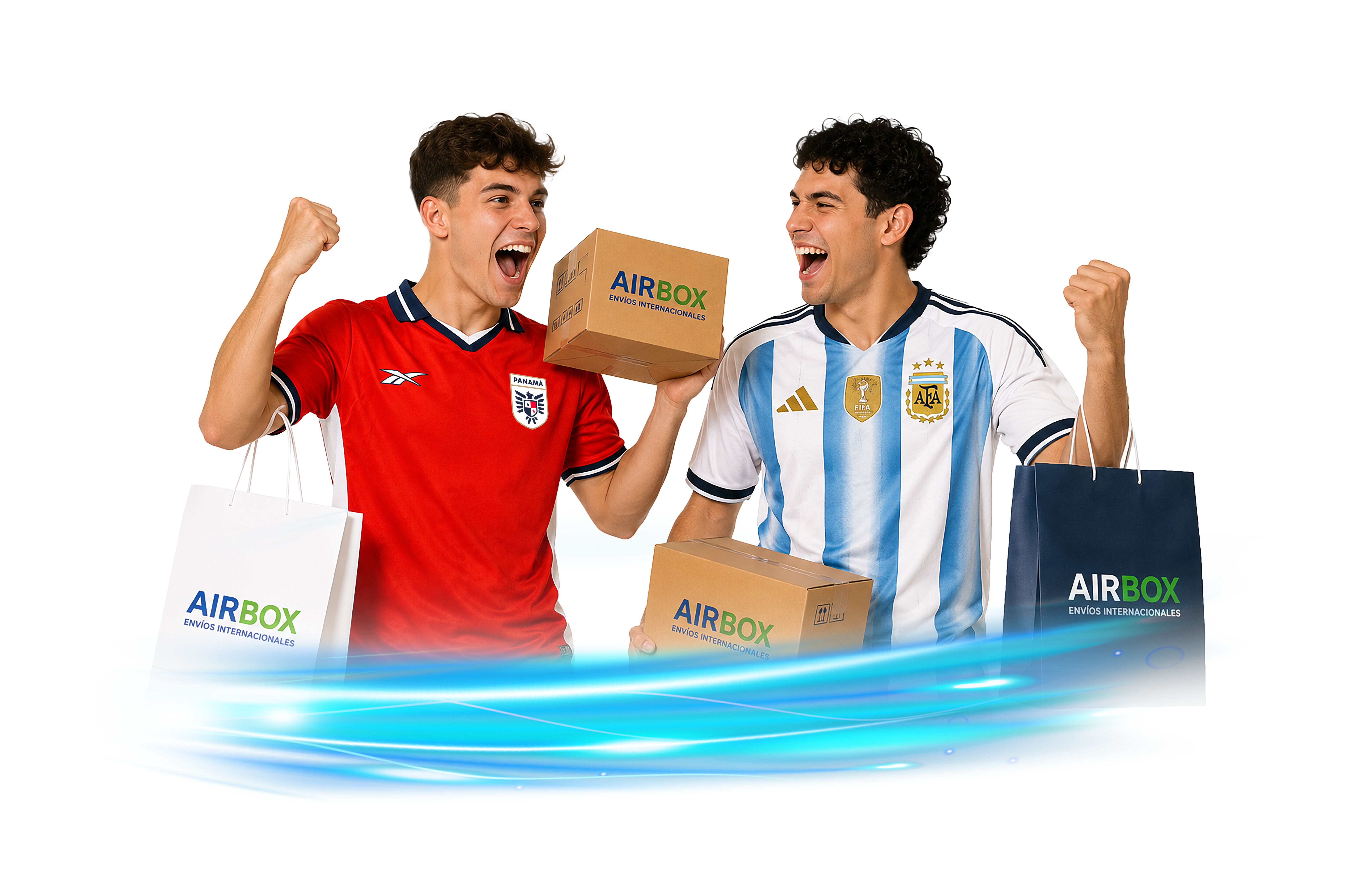 Chico con cajas