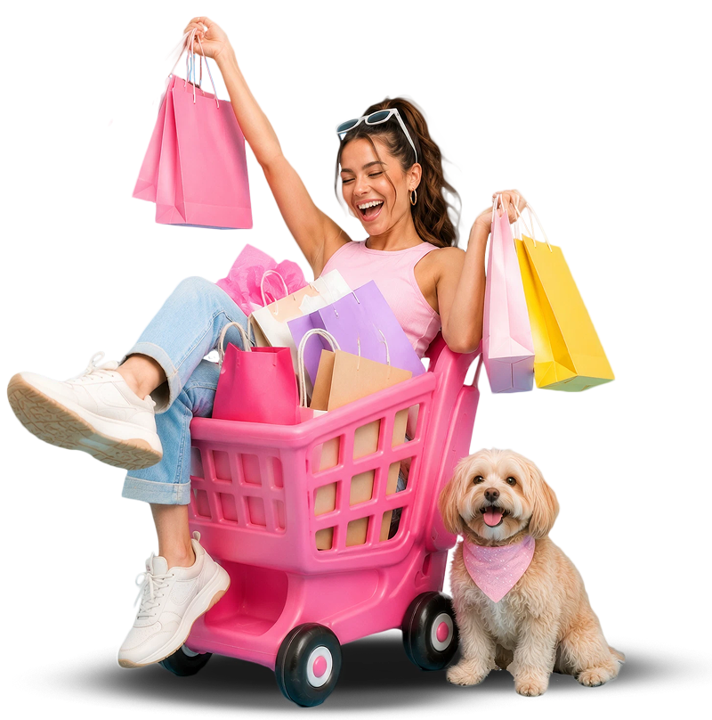 Chica con cajas